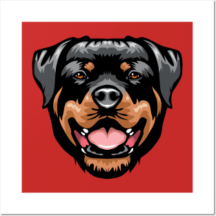 Rottweiler Portrait Drawing Posters and Art